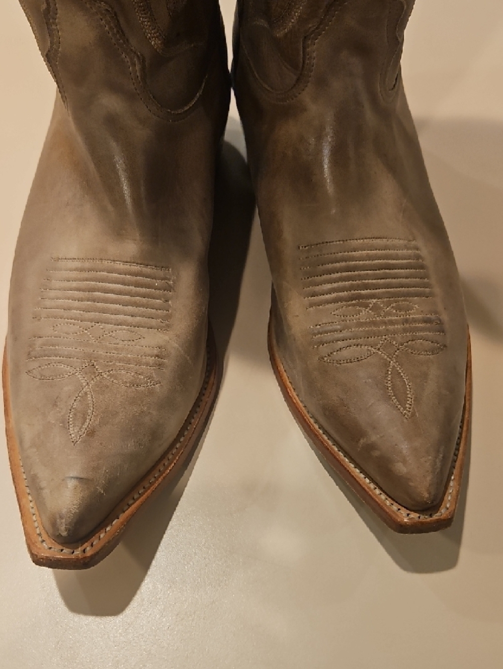 Nocona Taupe Leather Boot - Picture 3 of 7